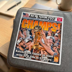 Knicks 2026 Final Champions Kiss-cut Sticker Stickers Car Magnet Accessories and Gifts for Moms Logo vinyl Decal