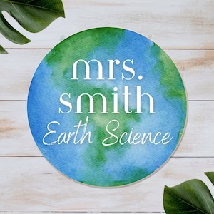 Earth Science Teacher Gift Personalized Door Sign, Teacher Door Hanger Gift for Teacher, End of Year Teacher Gift Teacher Appreciation Week