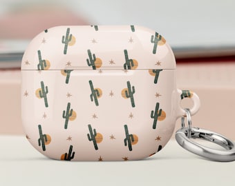 AirPod Case Cute Boho Cactus AirPods Pro Case Air Pod Case Airpod Pro 2 Case Airpods Keychain Easter Basket Stuffers Gifts for Her