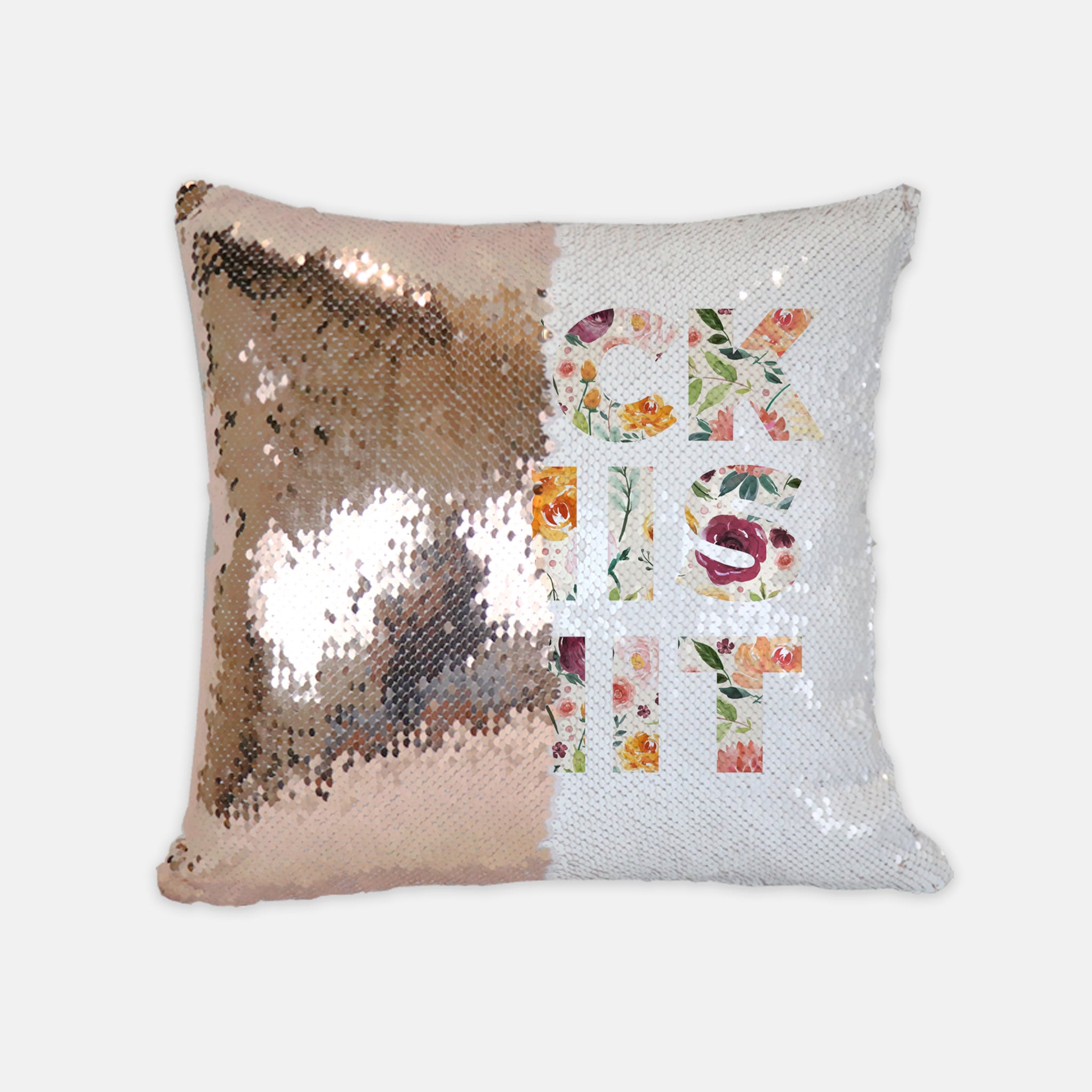 funny sequin pillow