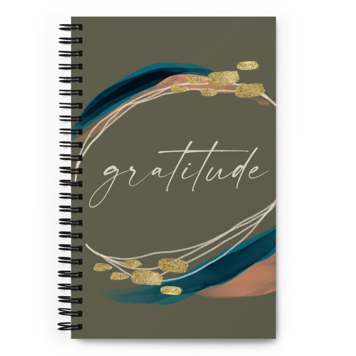 Gratitude Journal Spiral Bound Dot Grid Notebook Mindfulness Etsy