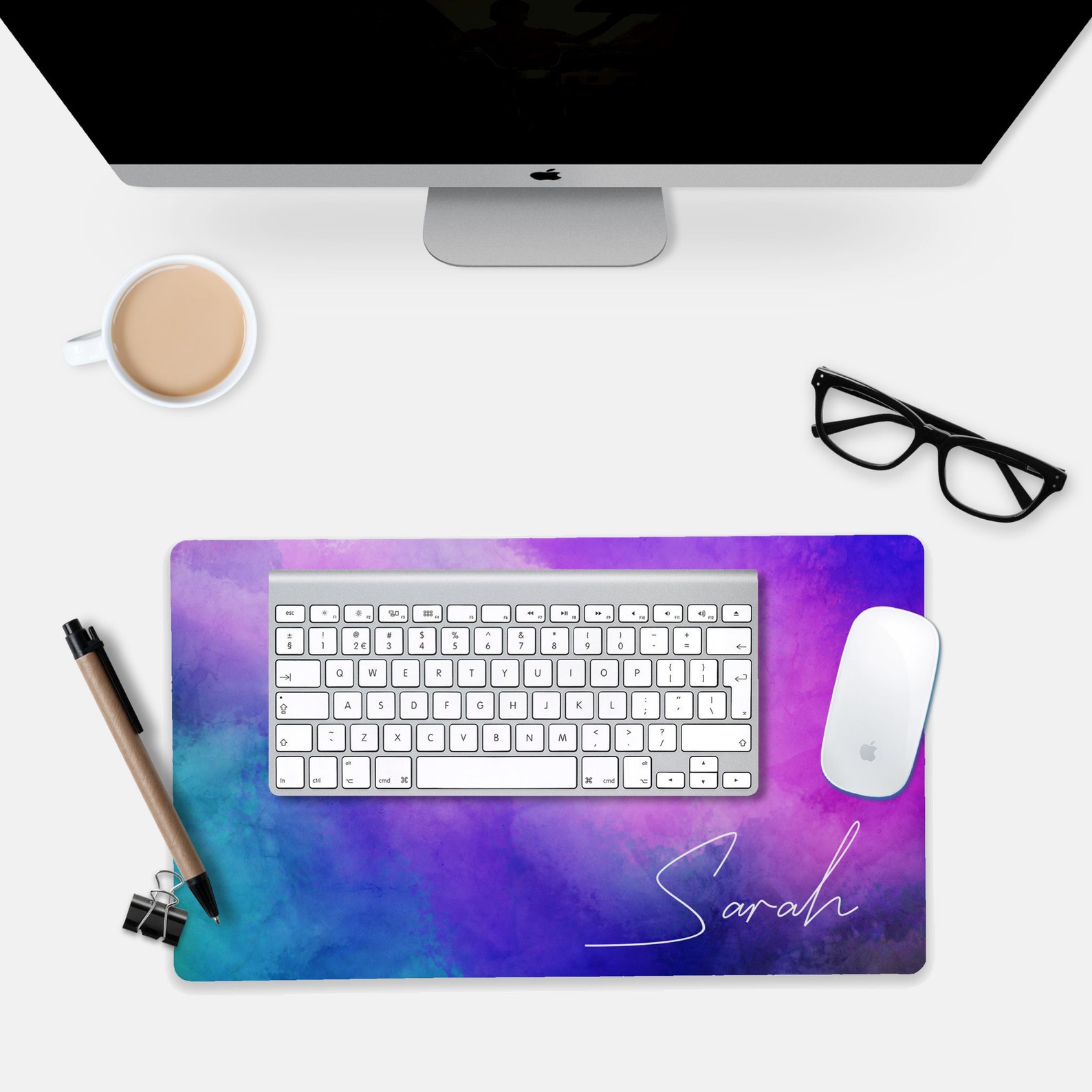 Personalized desk mat large mouse pad colorful desk pad etsy