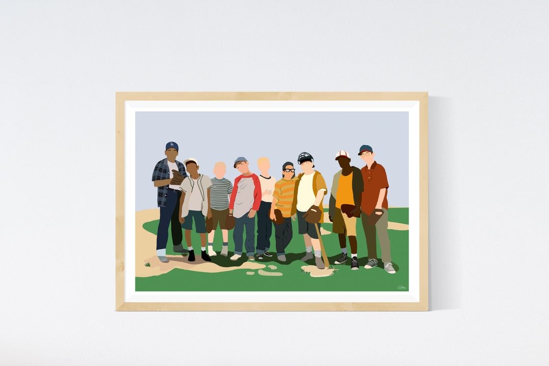 The Sandlot Illustration Art, Baseball Decor, Movie Poster, Boys Room Decor, Playroom Decor ...