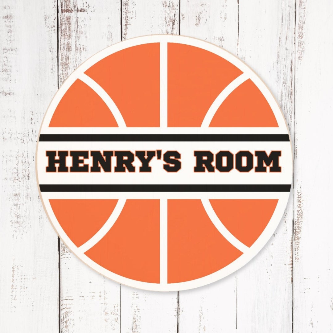 Personalized Door Sign for Kids Room Basketball Wall Art Basketball