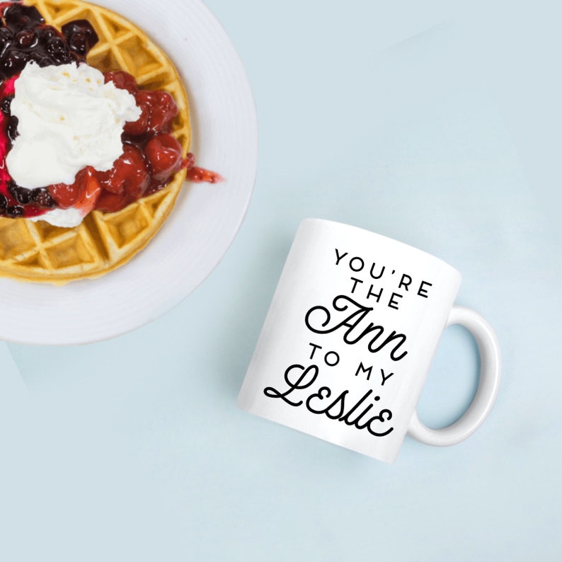 Galentine's Day Gift, Leslie Knope to my Ann Perkins Best Friends Coffee Mugs, Best Friend Gift, Friendship Mug, Long Distance Gift image 3