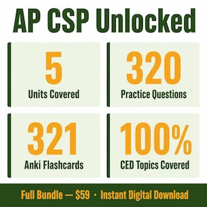 AP CSP Answer Key Quick Format | AP Computer Science Principles Question Answer Keys All 5 Units | Fast Self-Check
