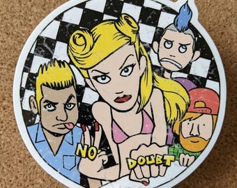 No Doubt Cartoon Kiss-cut Sticker Stickers Car Magnet Accessories and Gifts for girlfriend Logo vinyl Decal