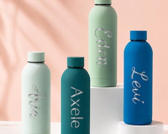 Gepersonaliseerde roestvrijstalen waterfles, op maat gemaakte geïsoleerde sportwaterfles, lasergegraveerde beker, cadeau voor bruidsmeisje, aangepaste fles met naam