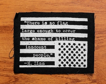 American Flag, Howard Zinn - Punk Patch