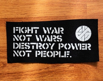 CRASS, Fight War, Not Wars  - Punk Patch