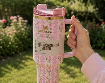 Vaso térmico Stanley x LoveShackFancy Ribbon Rose de 1.1 litros (40 oz) – Edición limitada