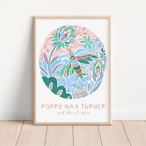 Personalised New Baby Birth Announcement Print