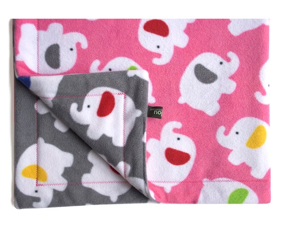 pink elephant baby blanket