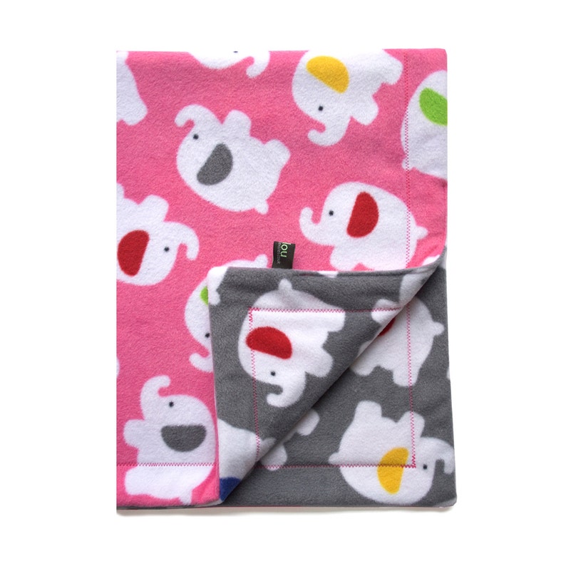 pink elephant baby blanket