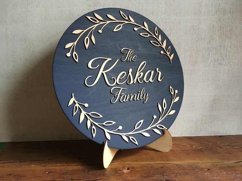 Wood family name sign, last name sign, wedding, anniversary, engagement, newlyweds Christmas gift image 4