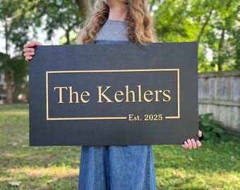3D Last Name Wood Sign: Personalized Family Name, Christmas or Housewarming Gift