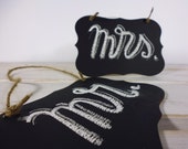 1 Chalkboard for Mr and Mrs Chair Sign, Groom Bride Chair Signs, Wedding Chair Decor, Bride to Be Chair Sign Wedding Signs Chalk Boards