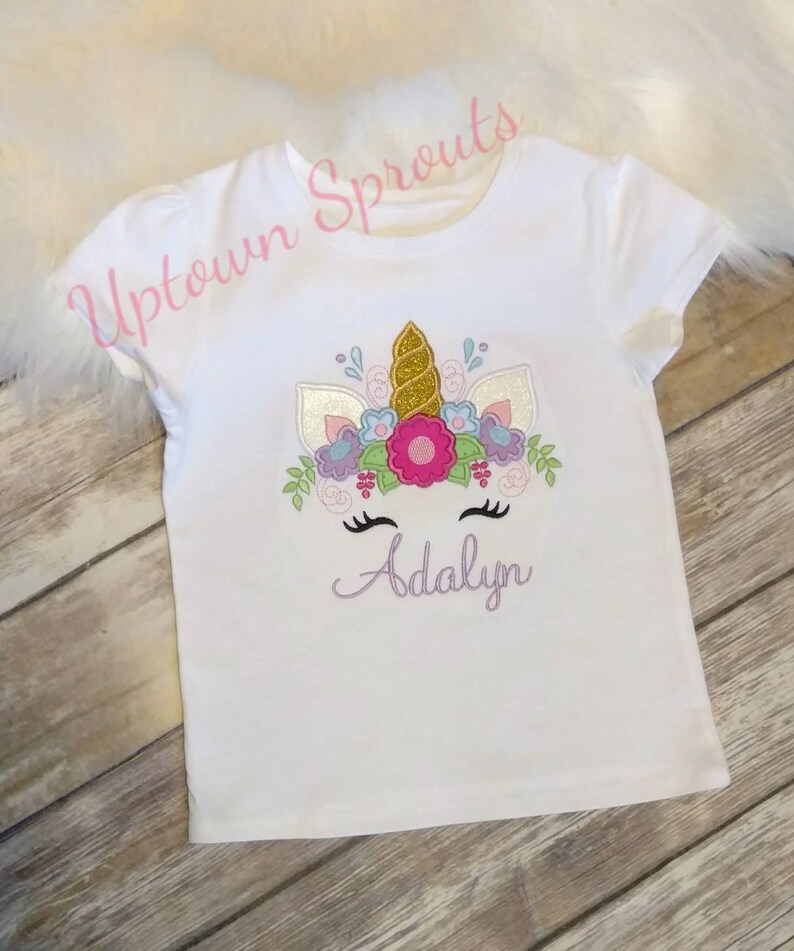 Unicorn personalized Embroidered shirt