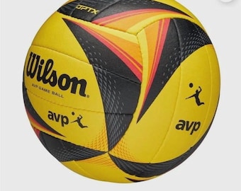 Wilson AVP OPTX Official Beach Volleyball Tour Match Game Ball - Black/Yellow