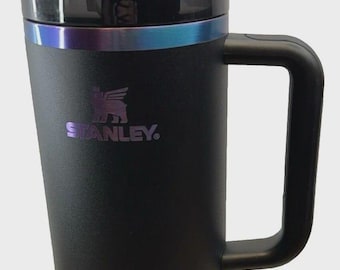 Vaso térmico Stanley Quencher de 1,2 litros (40 oz) / Taza de viaje aislante cromada negra con asa y pajita