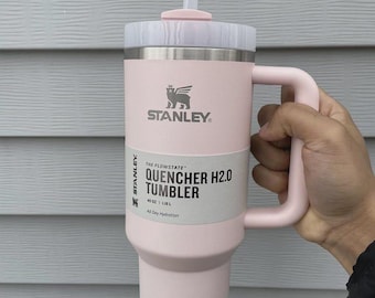 Vaso térmico Stanley Flowstate Quencher H2.0 / 1,2 litros (40 oz) Rosa Bloom - Vaso de viaje con asa y pajita