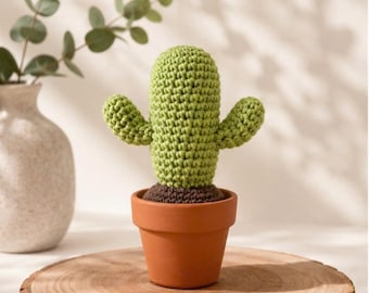Crochet Plant Bundle PDF | 4 Amigurumi Patterns | Desert, Tall, Barrel & Prickly Pear | Beginner Friendly