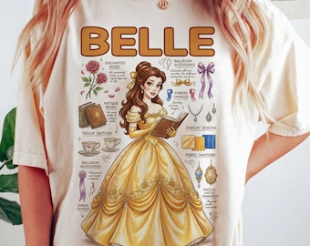Camiseta de la Princesa Bella de Disney, Camiseta del Castillo Mágico del Reino Mágico de Bella y la Bestia, Regalo para Niñas de Viaje a Disney de Walt Disney