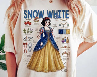 Camiseta de la Princesa Blancanieves de Disney, Camiseta del Castillo Mágico de Blancanieves y los Siete Enanitos de Magic Kingdom, Regalo para Niñas de Viaje a Disney de Walt Disney