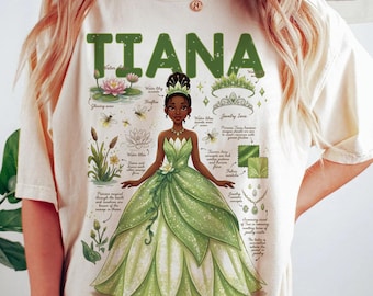 Disney Tiana Princess Outfit Shirt, The Princess and the Frog 2009 Magic Kingdom Magical Castle Tee, Walt Disney Disney Trip Girl Gift