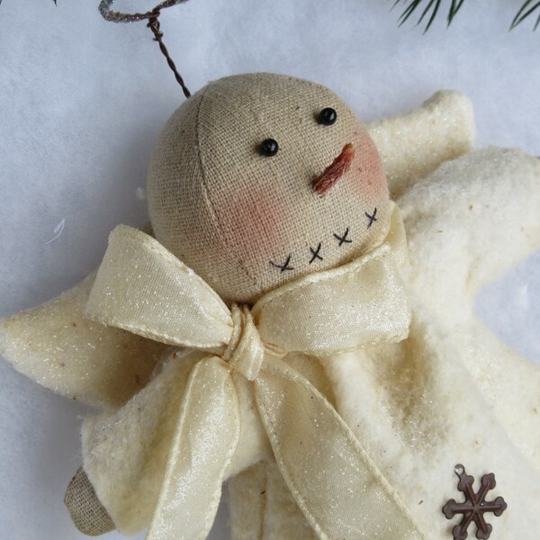 Primitive Snow Angel Christmas Ornament Decoration Winter Snowman Snow Angel