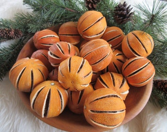 Whole Dried Oranges - 1 Pound - Primitive Oranges - Orange Bowl Fillers - Christmas Dried Oranges - Decorative Oranges -Whole Slit Oranges