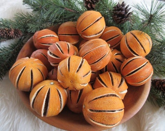 Whole Dried Oranges - 1 Pound - Primitive Oranges - Orange Bowl Fillers - Christmas Dried Oranges