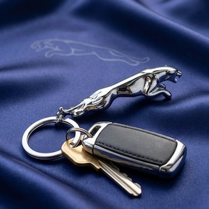 Silver Jaguar Keychain - Etsy