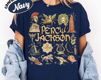Percy Jackson Inspired Shirt, Greek Mythology Fantasy Tee, Camp Half Blood Graphic Shirt, Mythology Reader Gift