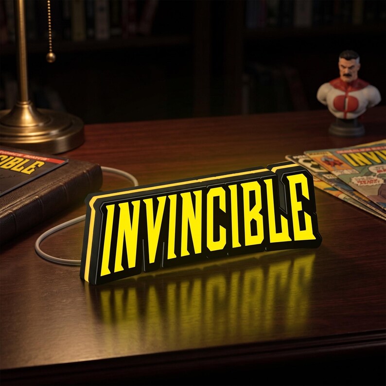Invincible Comic Sign Light, Custom Superhero Wall Art for Game Room - Etsy