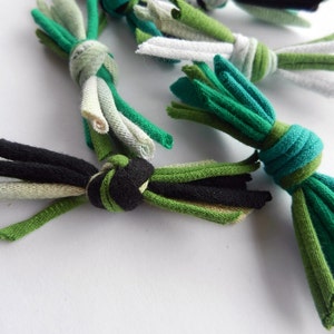 Recycled Tshirt Kitty Knots Cat Toys 6-pack Green Theme Ecofriendly image 3