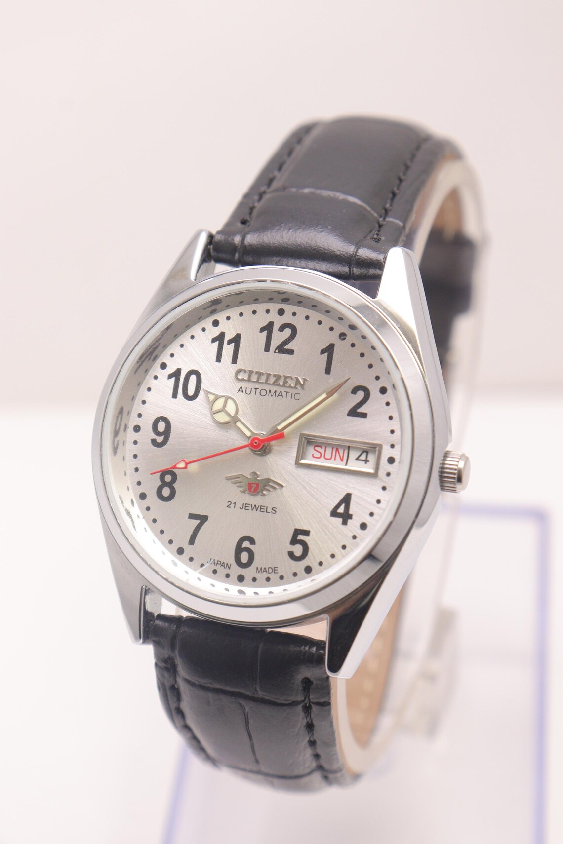 Vintage Citizen Automatic Movement No 8200 Japan Made Day Date Men's Wristwatch., photo 3 sur 5