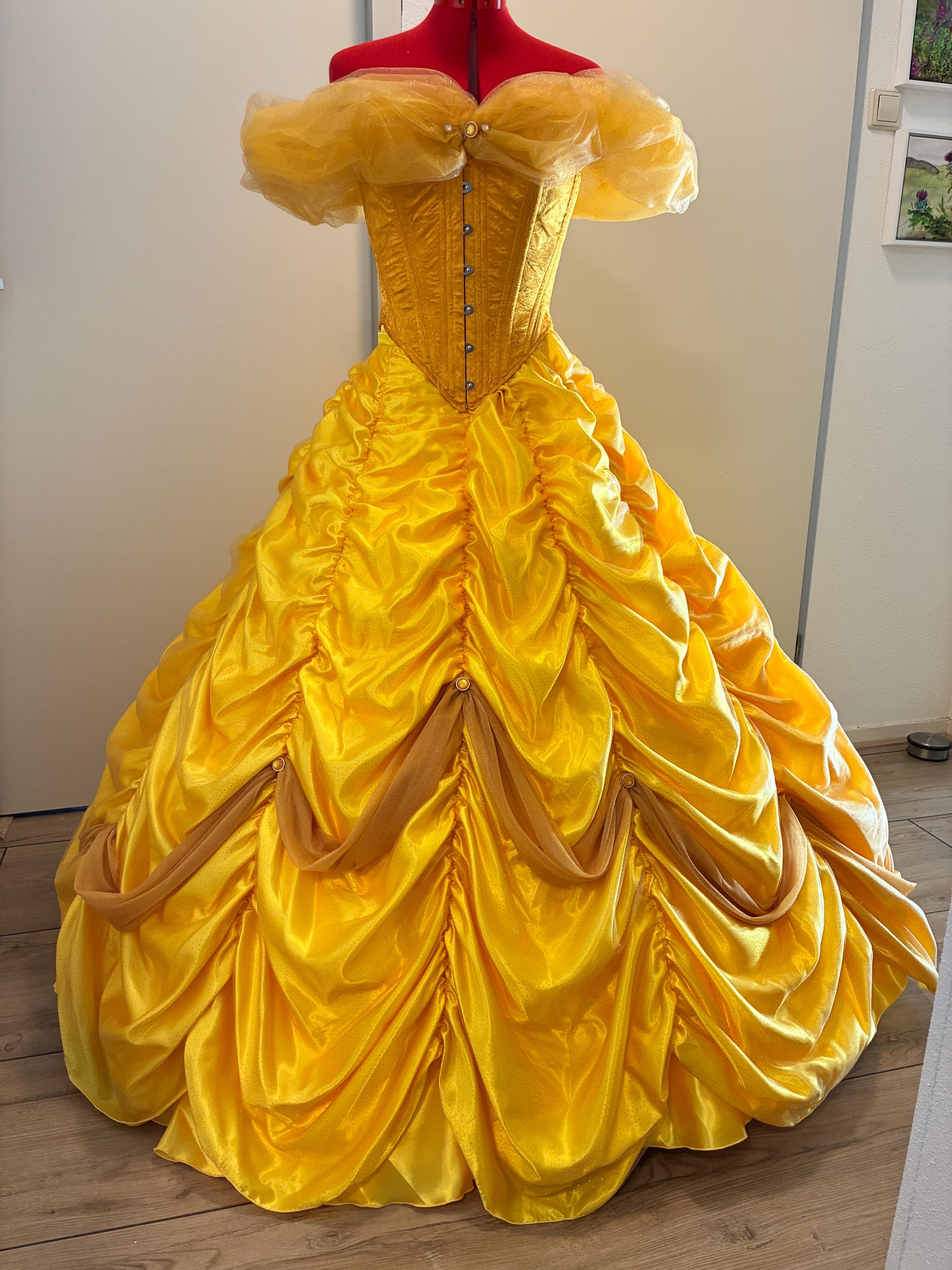 yellow corset dress belle Belle's ball gown