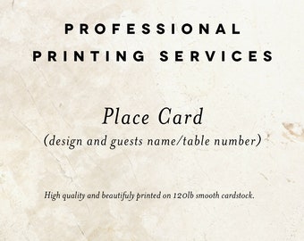 Place Card Printing Tented Card With 