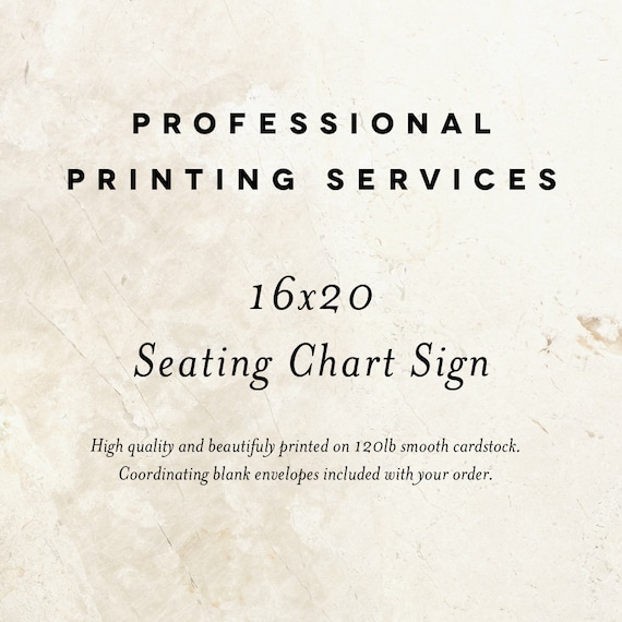 Seating Chart Printing