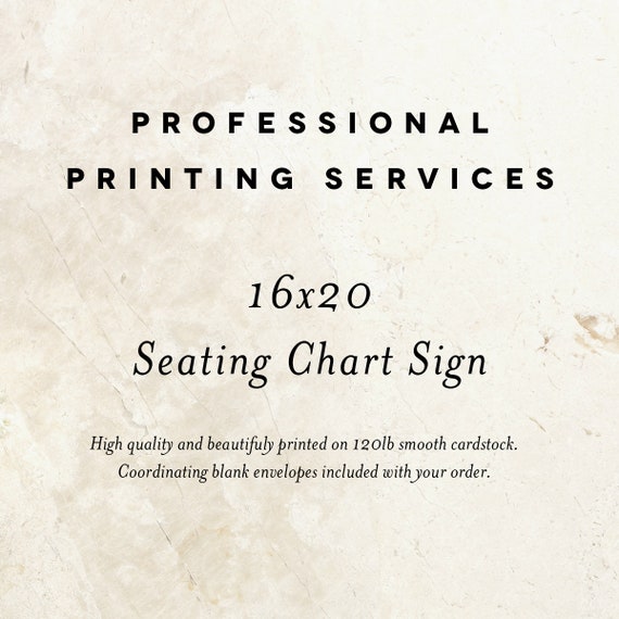 Wedding Seating Chart Printing