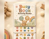 Toddler Busy Book Printable, Preschool Activity Binder, Quiet Book PDF, Ages 2-3 Digital Download