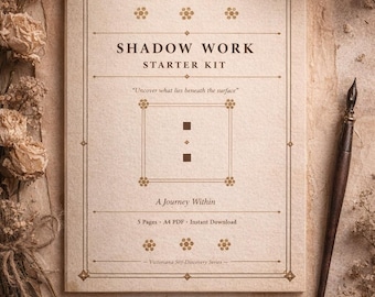 Schattenarbeit: Druckbares Arbeitsbuch, Viktorianisches Selbstfindungstagebuch, Innere Heilung – PDF-Sofortdownload