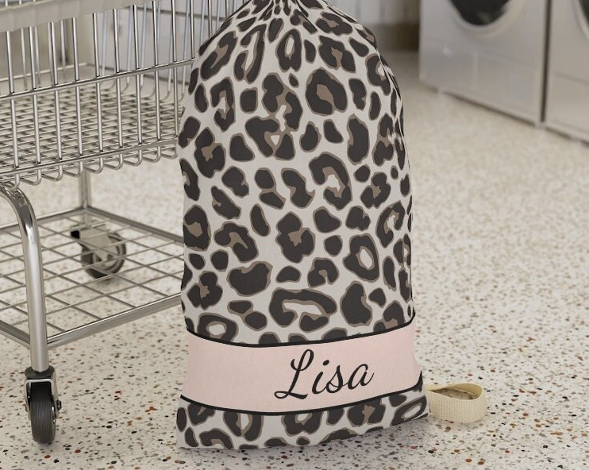 Personalized Laundry Bag Leopard