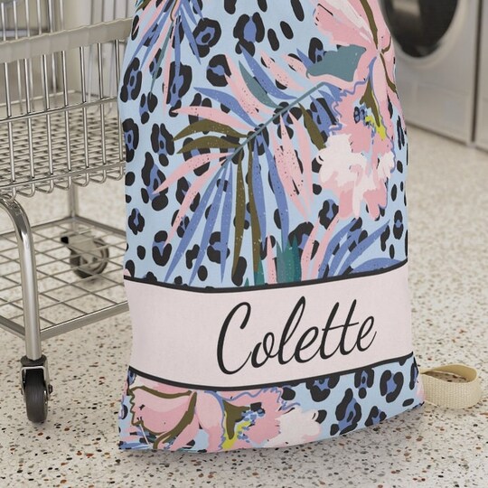 Personalized Laundry Bag Leopard Print