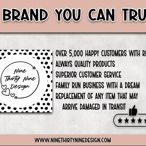 a business card with the words a brand you can trust
