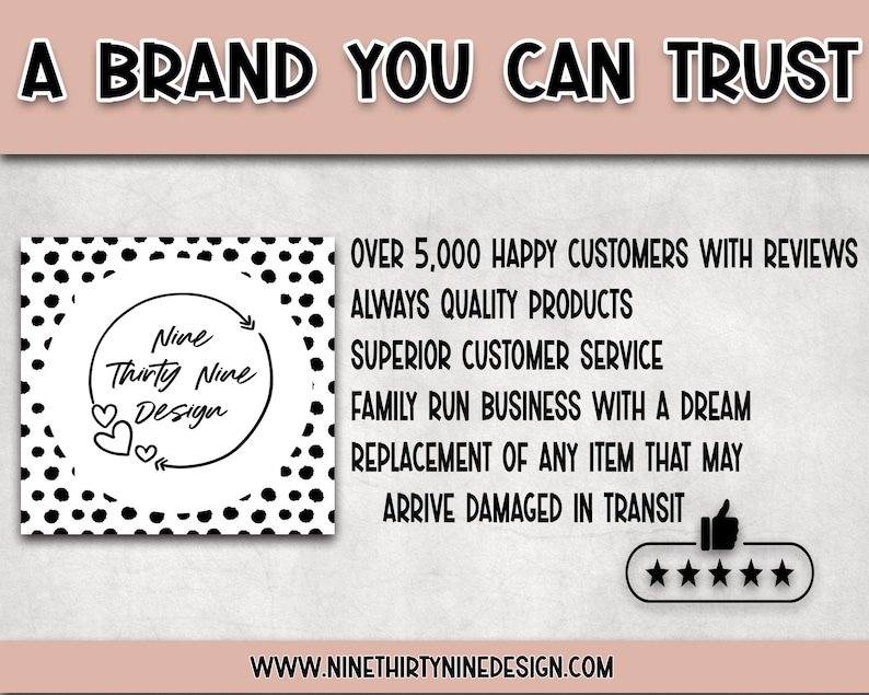 a business card with the words a brand you can trust