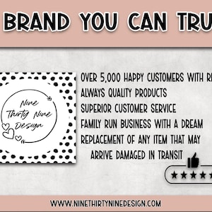 a business card with the words a brand you can trust