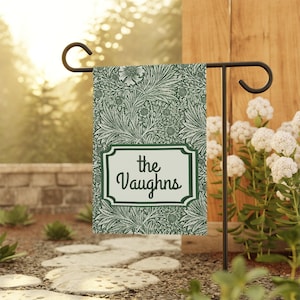 William Morris Garden Flag, Winter Garden Flag for Front Porch, Christmas Outdoor Decorations, Welcome Flag, Personalized Garden Flag