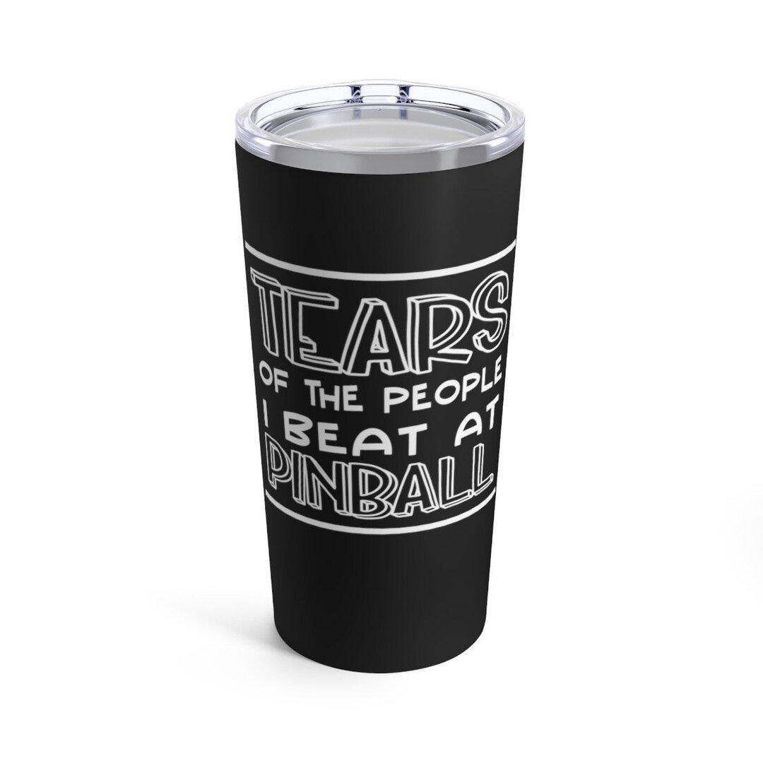 Pinball Gift, Pinball Tumbler 20oz, Pinball Tournament, Pinball Prize
